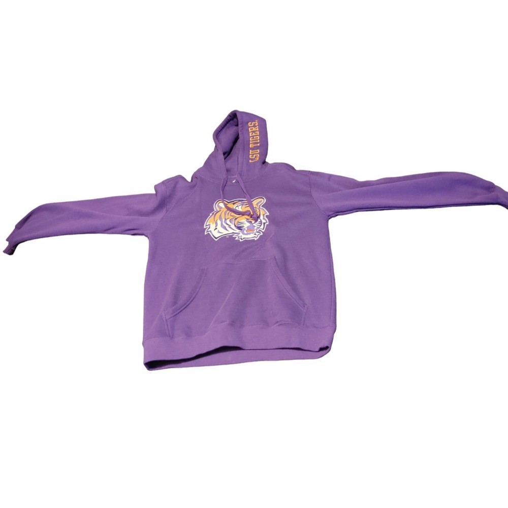 LSU Tigers Beanie Mike Adult Pullover Hoodie Gold Hoodie Unisex Size Medium